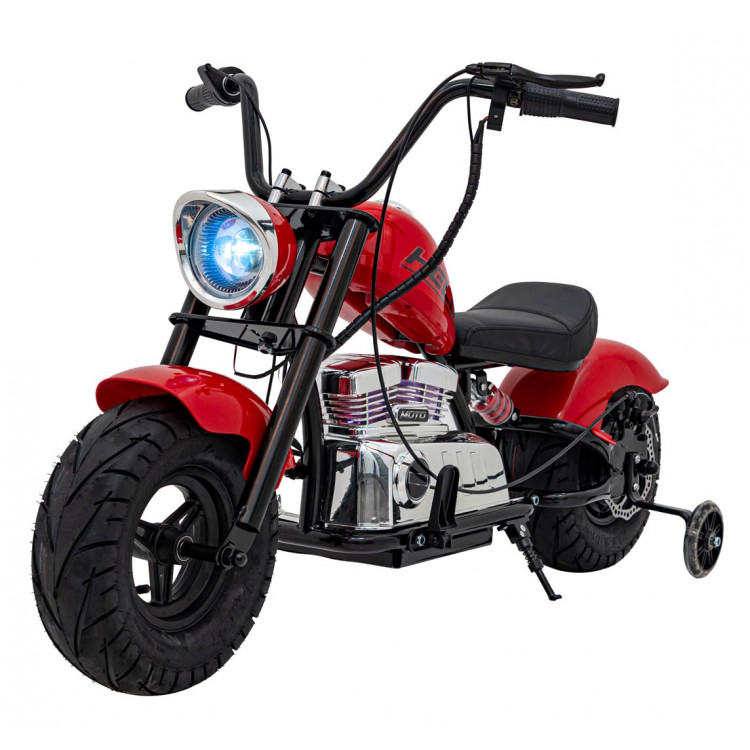 Elektrická motorka Chopper Warrior - červená